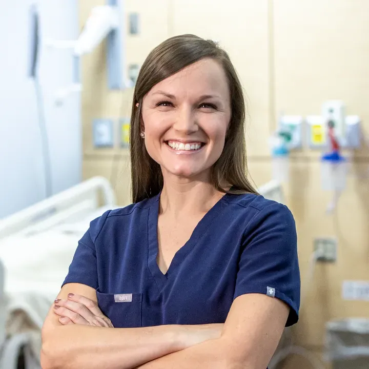 Female Healthcare worker in a hospital setting.